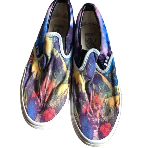 Vans Tropical Trees Print Casual Slip-On Shoes Multicolored Size 10 Womens - Picture 3 of 9
